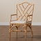 Baxton Studio Delta Modern and Contemporary Natural Finished Rattan Armchair 185-11881-Zoro - alternate 3